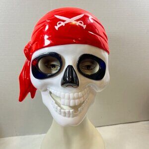 Pirate Skull Light-Up Mask Hard Plastic Halloween Party Adult/Youth